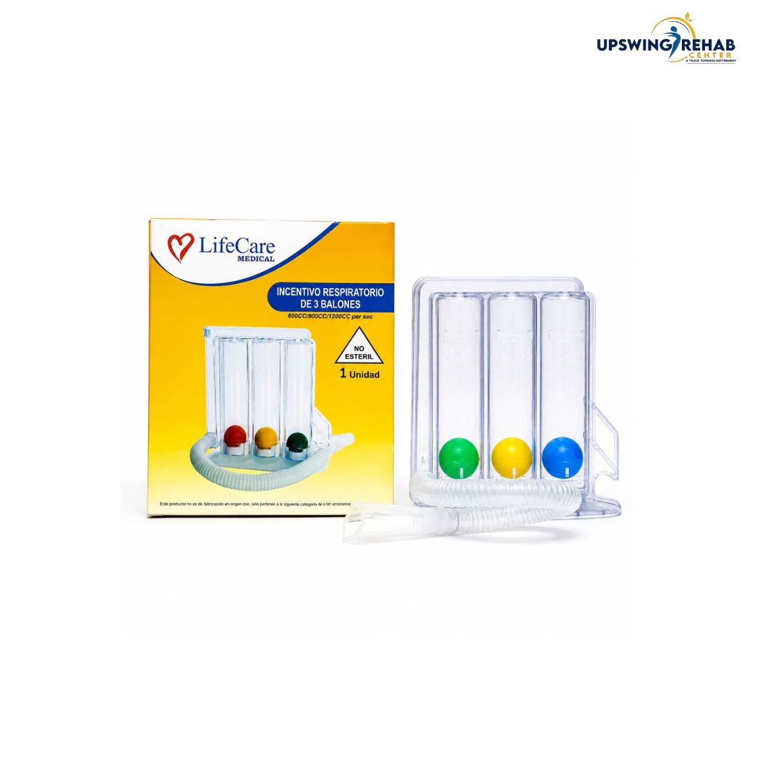 Life Care 3-Ball Incentive Spirometer for lung rehabilitation and breathing exercises – available in Lahore, Pakistan