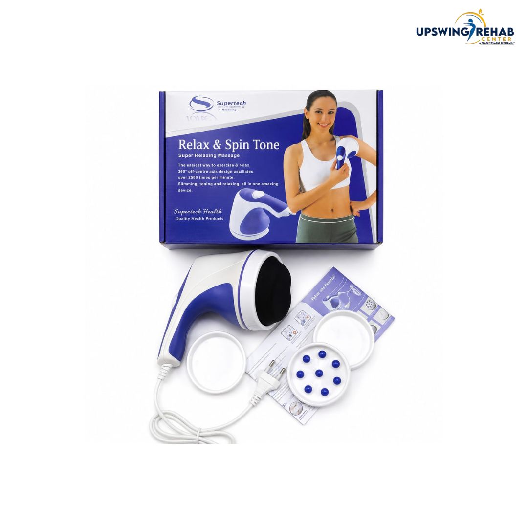 The Massager Manipul Relax &amp; Tone by Upswing Rehab Centre makes that possible. This versatile 3-in-1 massager comes with three specialized heads, each engineered for a different purpose, so you get targeted relief exactly where you need it most.