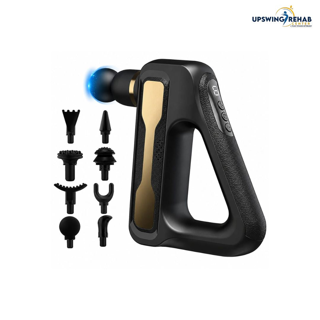 The Triangle Muscle Massage Gun 003 by Upswing Rehab Centre delivers powerful deep tissue percussion therapy right at your fingertips — whether you're an athlete, office worker, or recovering from an injury.