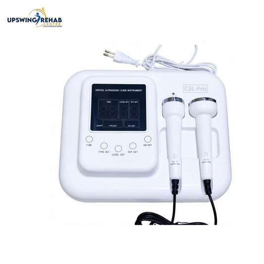 CSL Pro digital ultrasound therapy machine with dual 3MHz probes and LCD display for physiotherapy pain relief – Upswing Rehab Centre Pakistan