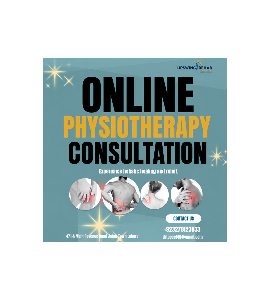 Best Online Physiotherapy Consultation in Lahore | Upswing Rehab Centre